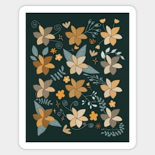 Folksy Wildflowers Sticker